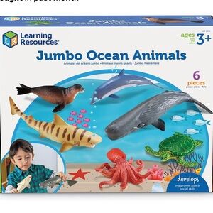 Learning Resources Jumbo Ocean Animals - 6 Pieces